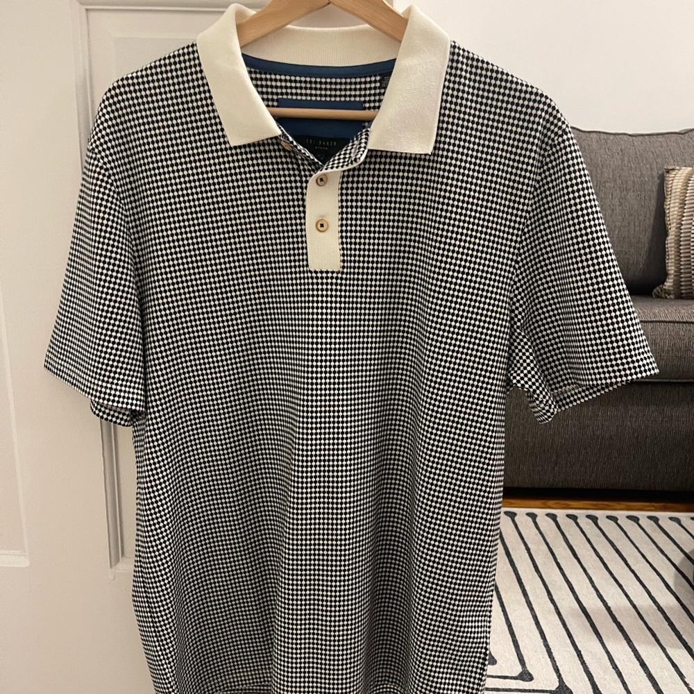 Ted Baker Checkered Polo size 4 mens